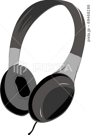 ベクター ヘッドホン 音楽 聴くのイラスト素材