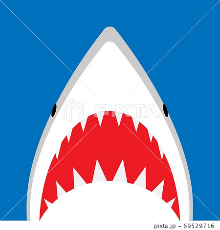 サメ シャーク 鮫 口のイラスト素材