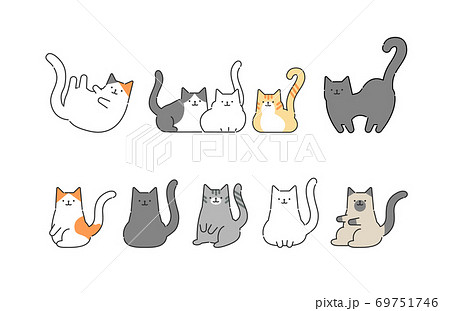 猫 可愛い猫 のイラスト素材一覧 選べる豊富な素材バリエーション