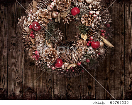 クリスマスリースのイラスト素材集 ピクスタ