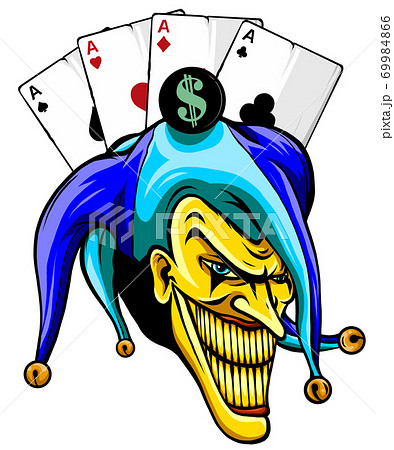 彫り物 ジョーカー ベクトル ハーレクインのイラスト素材