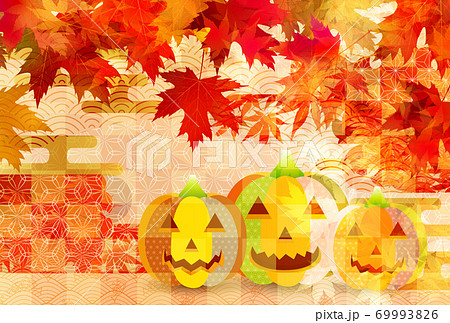かぼちゃの葉っぱのイラスト素材 Pixta