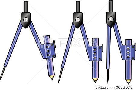 コンパス 文房具 文具 道具のイラスト素材