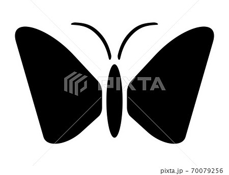 蝶 影 バタフライ イラストのイラスト素材