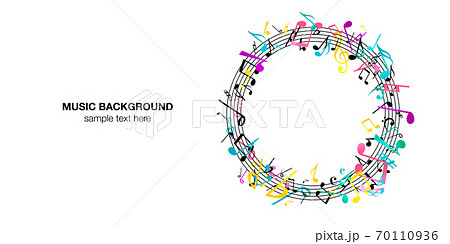 音符 音楽 背景 壁紙のイラスト素材