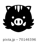 いのししのイラスト イノシシ 猪 亥 干支 動物 顔 アイコンのイラスト素材