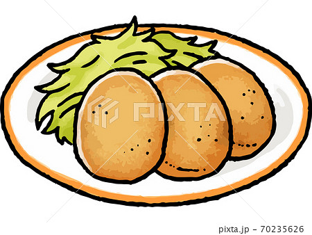 コロッケのイラスト素材集 ピクスタ