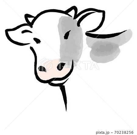 動物 牛 闘牛 水墨画のイラスト素材 - PIXTA