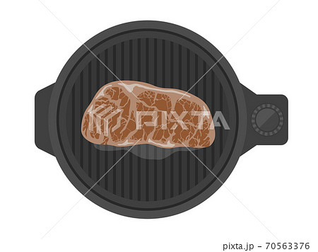 焼肉プレートのイラスト素材