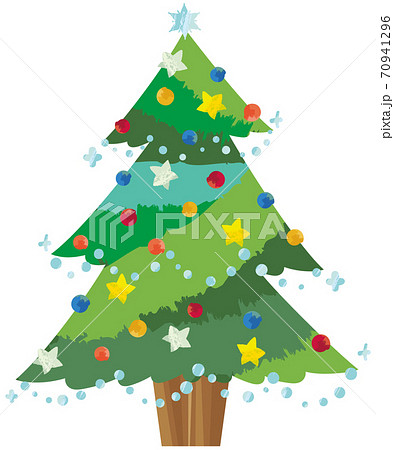 クリスマスツリー オーナメント ベクター 飾りのイラスト素材