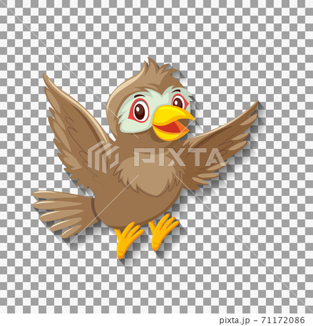 スズメ 飛ぶのイラスト素材