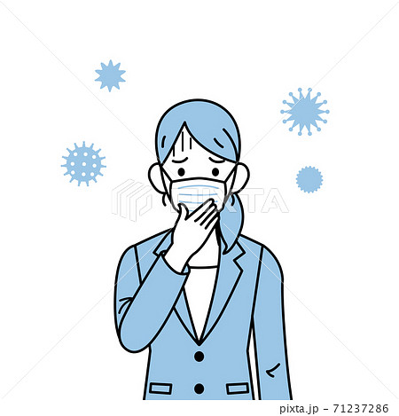 風邪を引くのイラスト素材