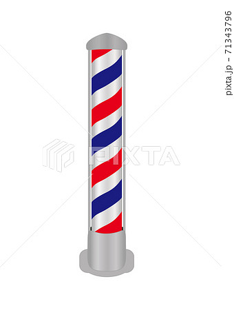 床屋 散髪屋 理容店 サインポールの写真素材