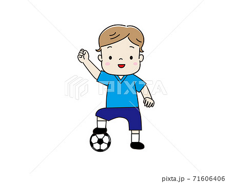 サッカー少年のイラスト素材集 ピクスタ