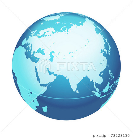 ユーラシア大陸のイラスト素材