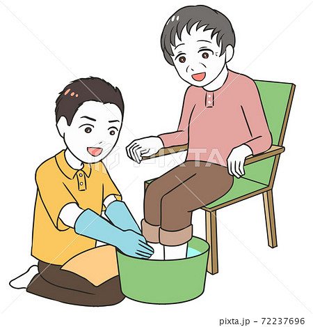 足浴のイラスト素材
