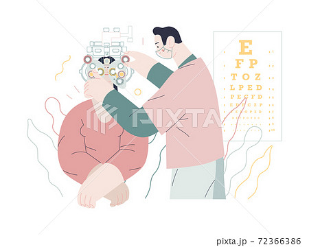 眼科検診 イラストの写真素材