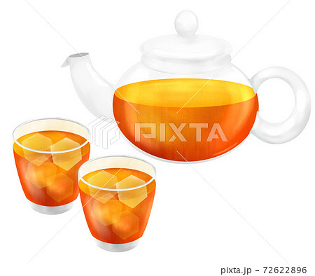 麦茶のイラスト素材