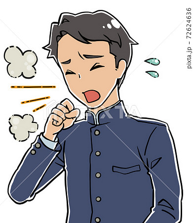 咳喘息のイラスト素材 Pixta