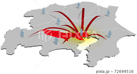 首都圏地図のイラスト素材