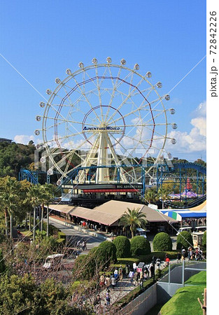 白浜アドベンチャーワールド 観覧車 遊園地 紀州の写真素材