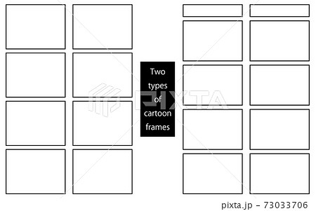 4コマ漫画枠 背景の写真素材