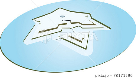 五稜郭公園のイラスト素材