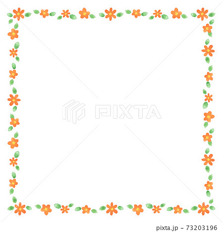 花 植物 飾り枠 フレームのイラスト素材