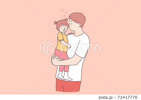 女の子 イラスト かわいい キスの写真素材