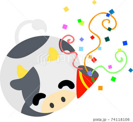 クラッカー おめでとう お祝い メッセージカードのイラスト素材