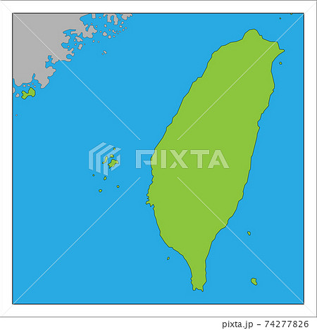 台湾 地図のイラスト素材