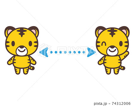 虎キャラクターのイラスト素材