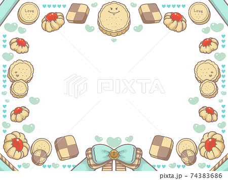 お菓子 洋菓子 クッキー イラスト かわいいのイラスト素材
