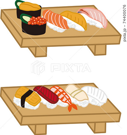 寿司カウンターのイラスト素材