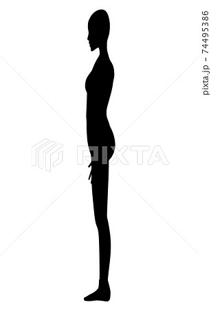 女性 身体 裸 横向きのイラスト素材