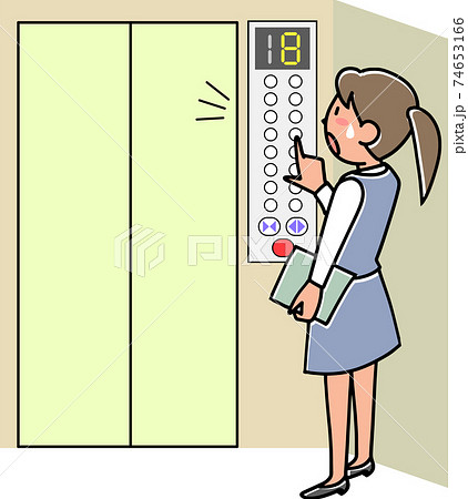 エレベーターボタンのイラスト素材