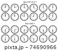 小学校の算数の授業で使う時計のイラストのイラスト素材