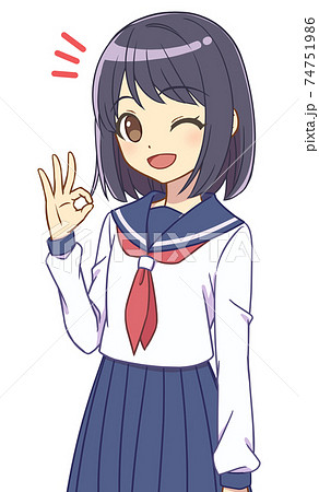 中学生 制服のイラスト素材