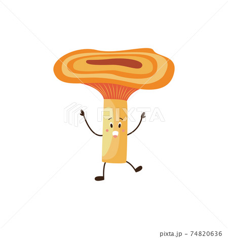 面白いキノコのイラスト素材