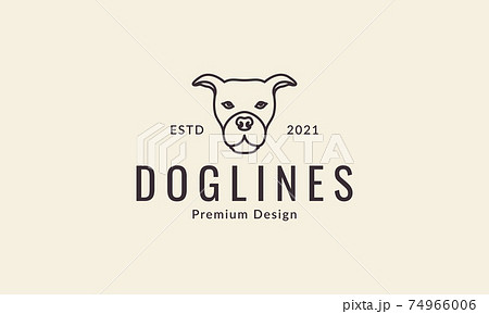 犬 ロゴの写真素材