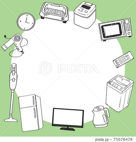 液晶テレビ フレーム テレビ 枠のイラスト素材