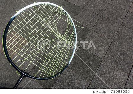 バドミントン ネットの写真素材