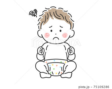 紙おむつのイラスト素材