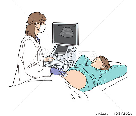 妊婦検診のイラスト素材