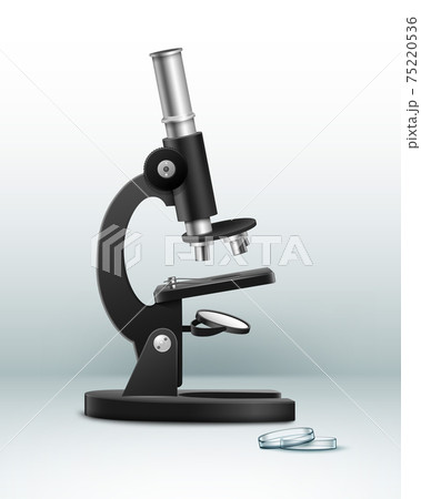 顕微鏡 光学顕微鏡 理科 研究のイラスト素材