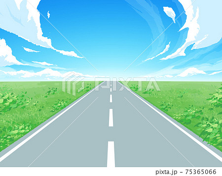 道路車線のイラスト素材