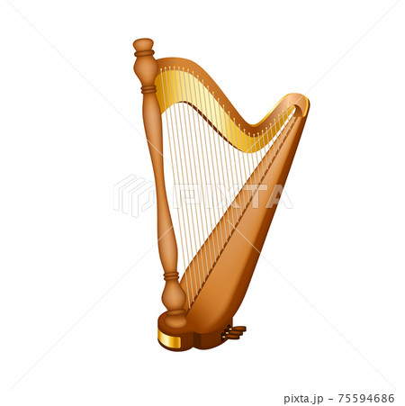 音楽 ハープ 竪琴 金のイラスト素材 - PIXTA