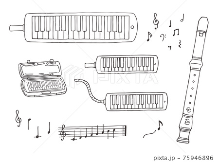 笛 リコーダーのイラスト素材集 ピクスタ