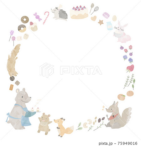 丸い食べ物のイラスト素材