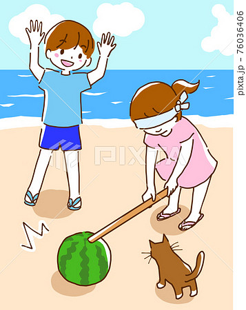 スイカ割りのイラスト素材集 ピクスタ